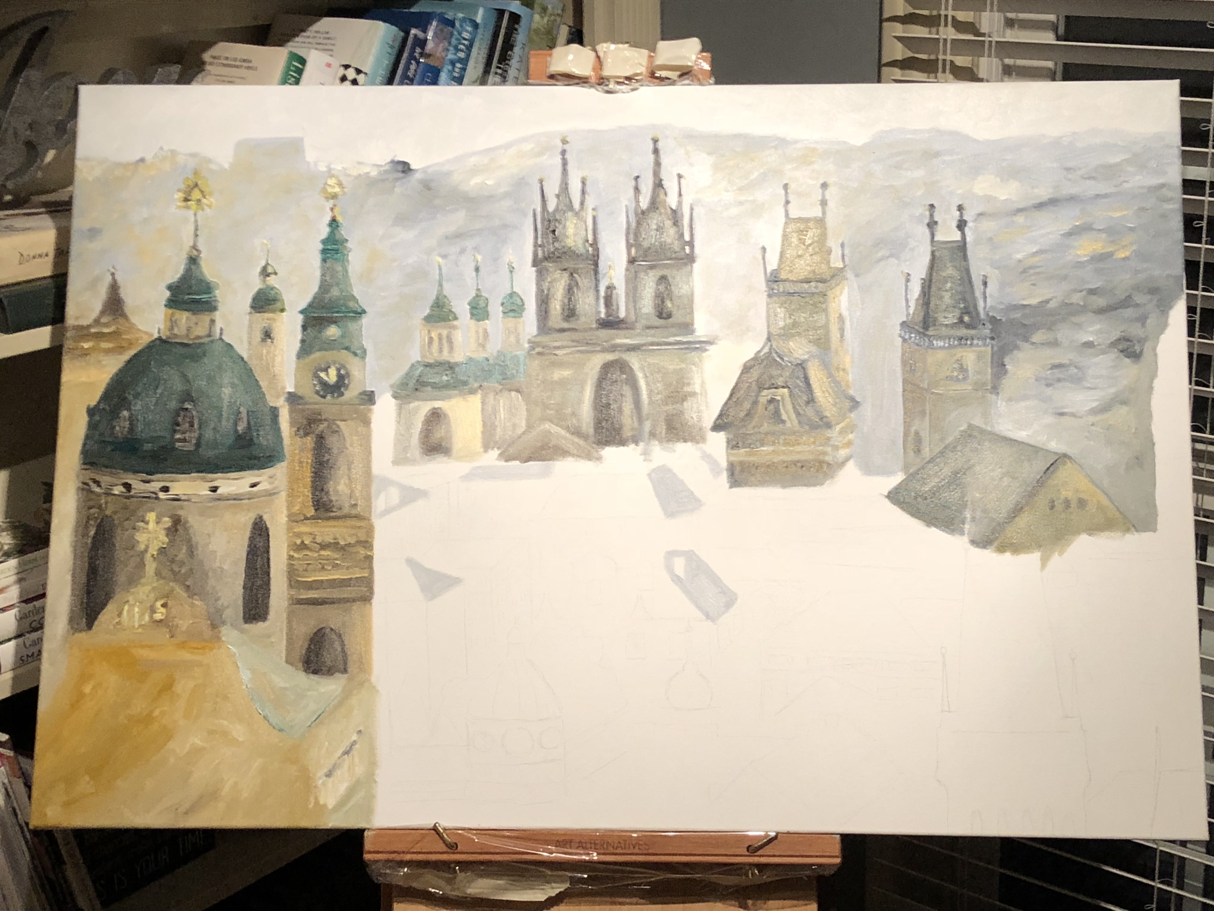 First work on the painting