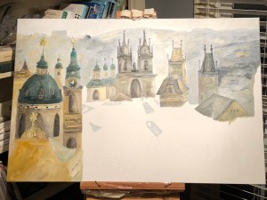 First work on the painting