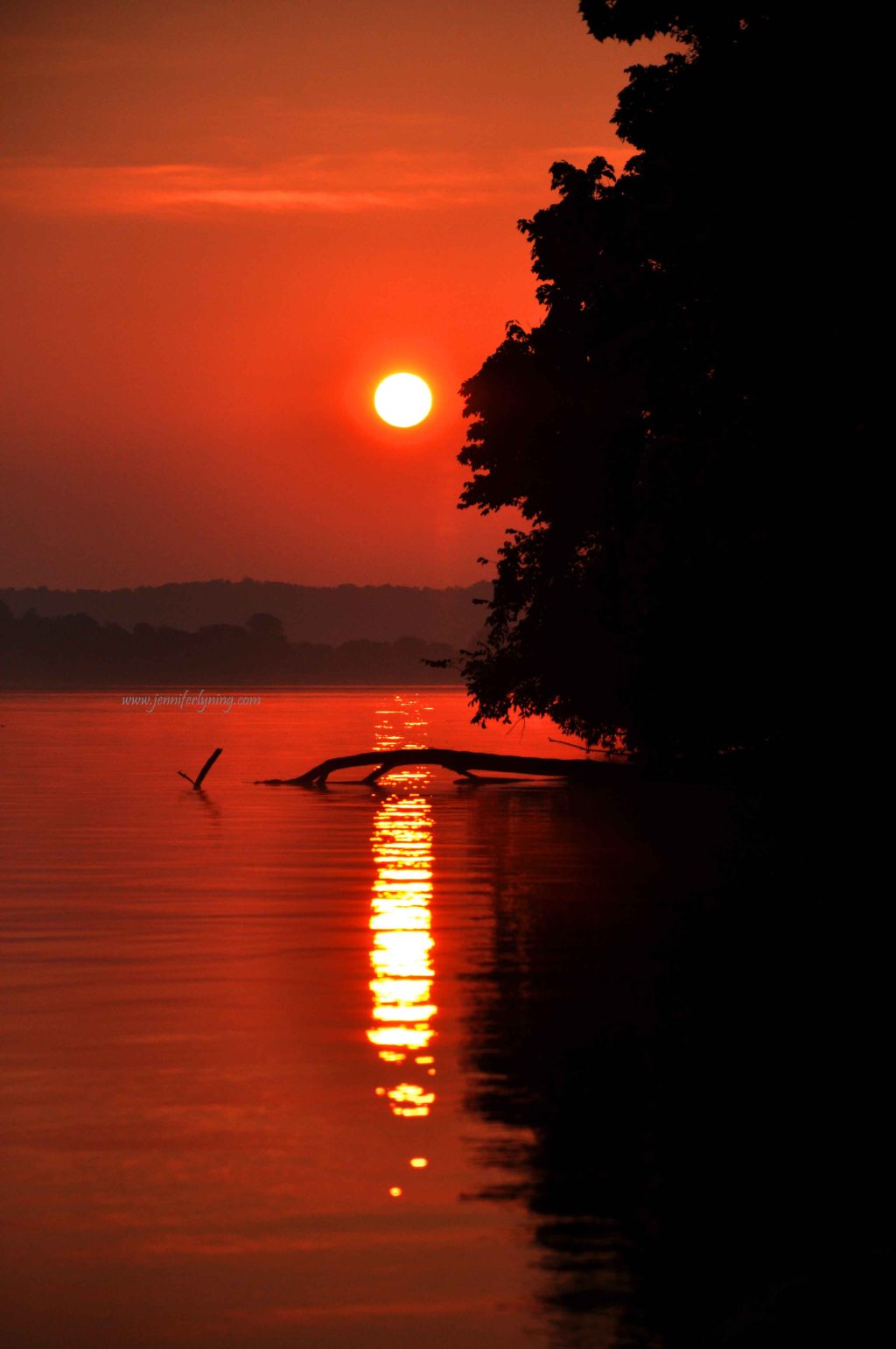 Tangerine Sunrise, Ohio River