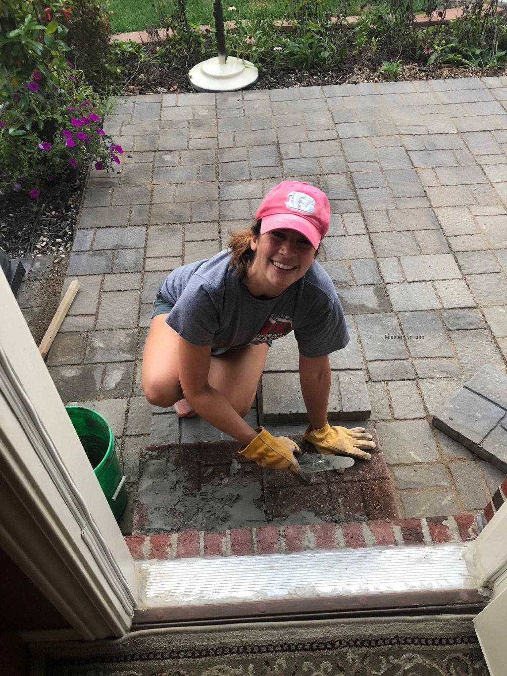 Me, installing the steps
