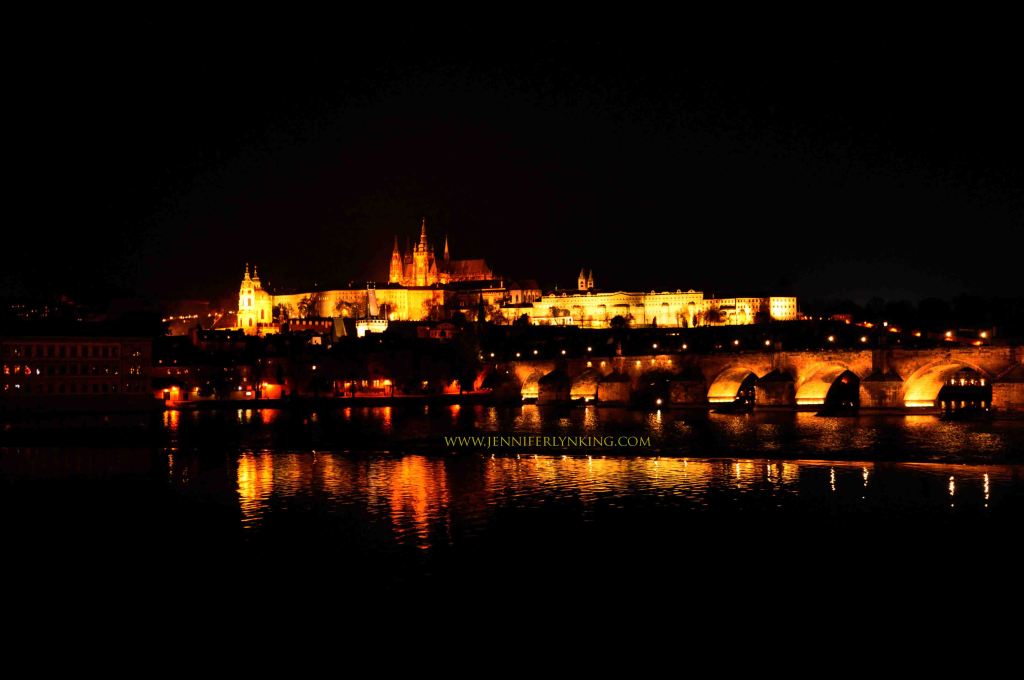 Prague Castle at night