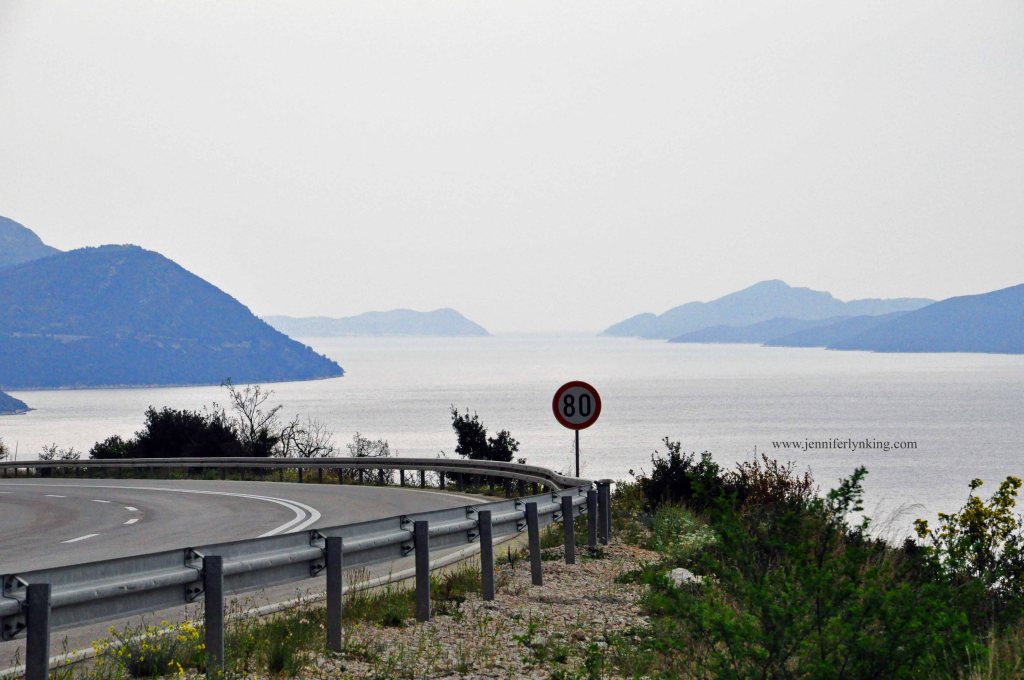 The winding road along the Croatian Coast, near Bosnia