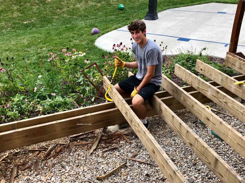 tearing out a deck