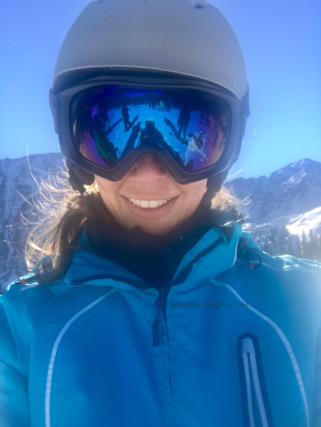 Happy, getting to ski Arapahoe Basin, CO