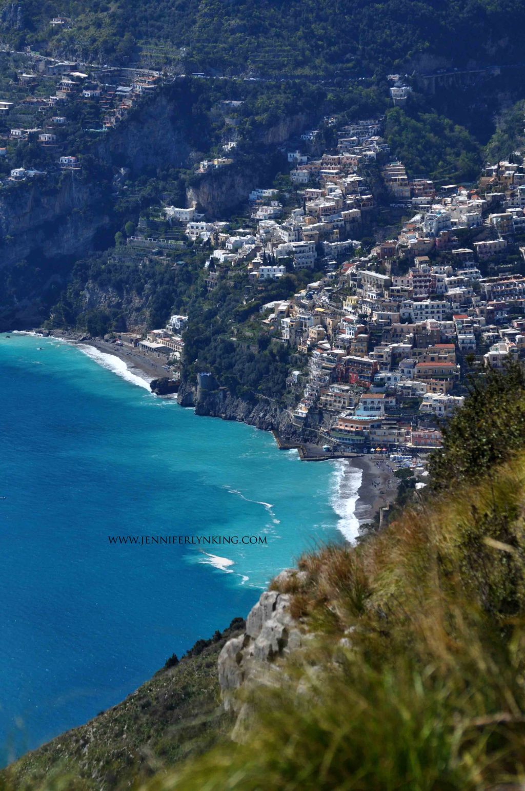 Positano, Italy, from the Path of the Gods