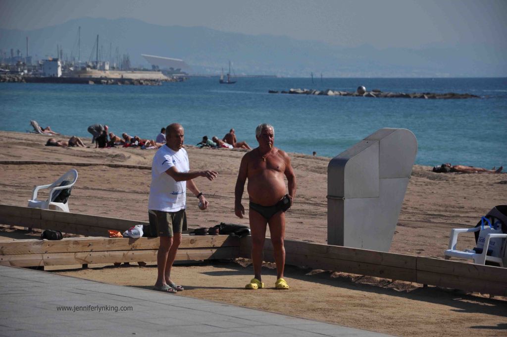 To me, THIS is Barcelona: Men playing Bocce Ball and Smoking Cigars