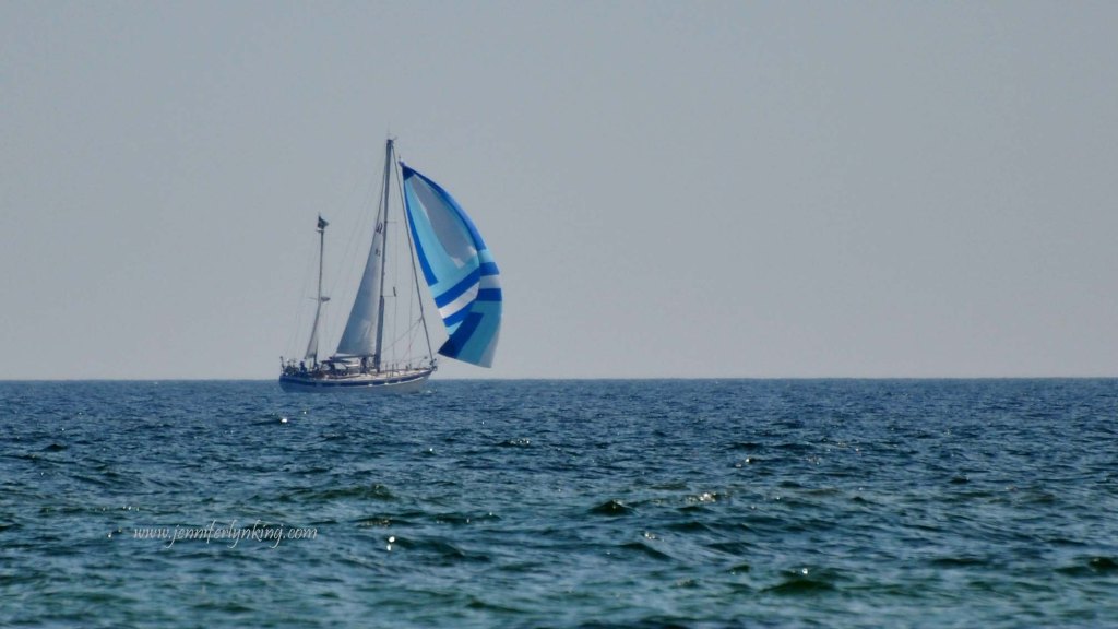 Spinnaker and Sailboat on the Baltic Sea, Sweden